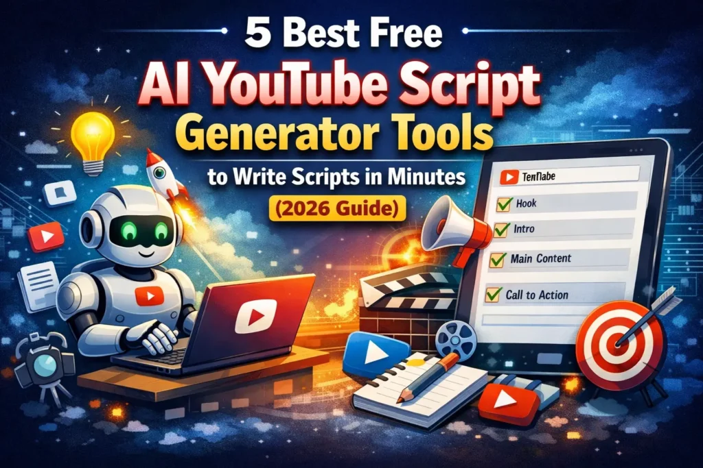 5 Best Free AI YouTube Script Generator Tools to Write Scripts in Minutes (2026 Guide)