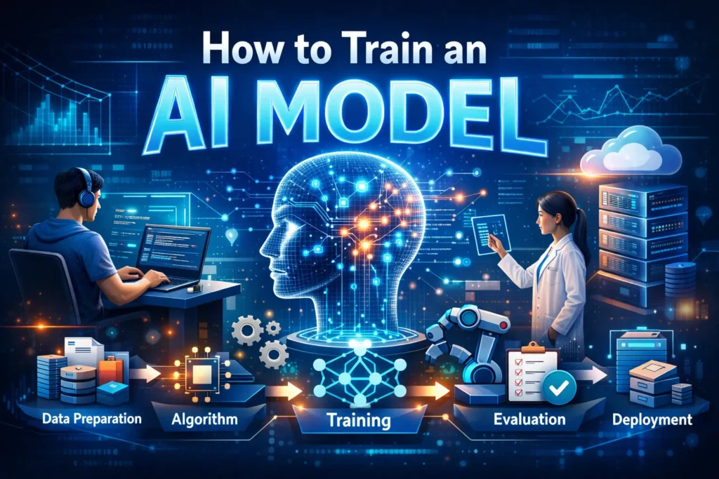 Training an AI model process
