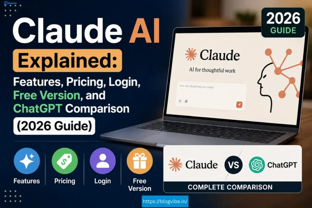 Claude AI Explained:Features, Pricing, Login, Free Version, and ChatGPT Comparison (2026 Guide)
