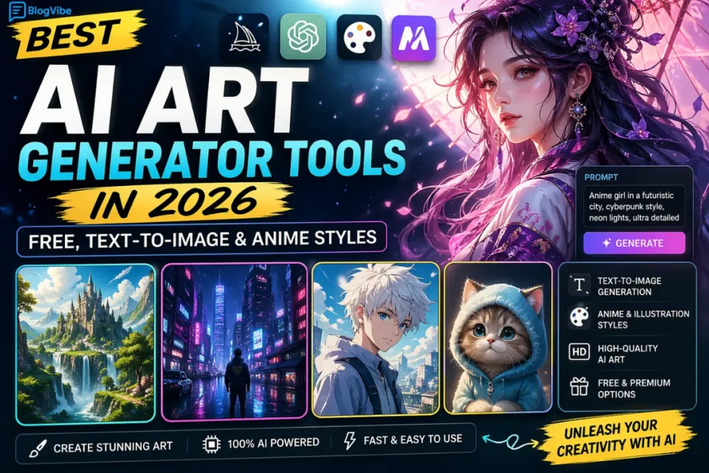 Best AI Art Generator Tools in 2026: Free, Text-to-Image & Anime Styles