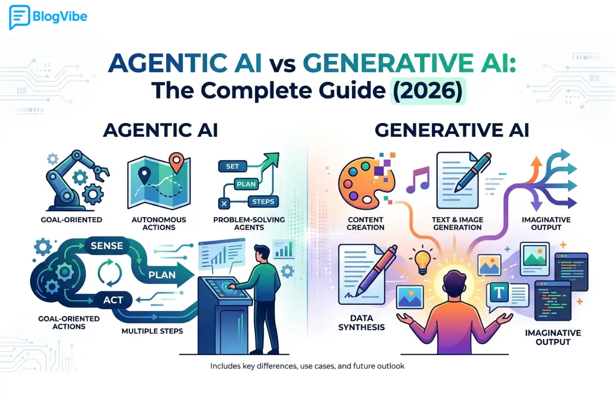 Agentic AI vs Generative AI: The Complete Guide (2026)