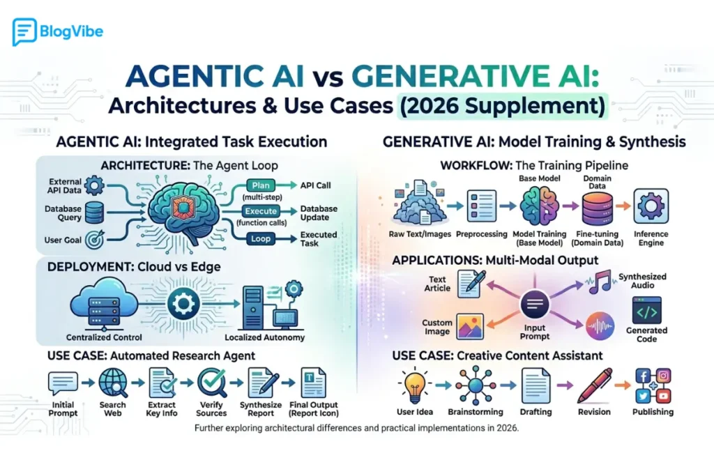 Agentic AI vs Generative AI: The Complete Guide (2026)