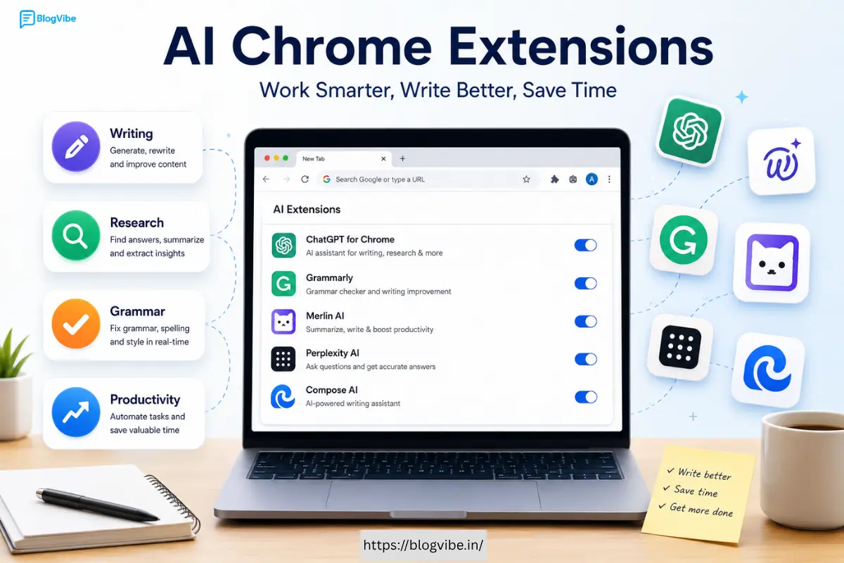 Best AI Chrome Extensions in 2026: 15 Powerful Tools for Writing, Research, Grammar, and Productivity