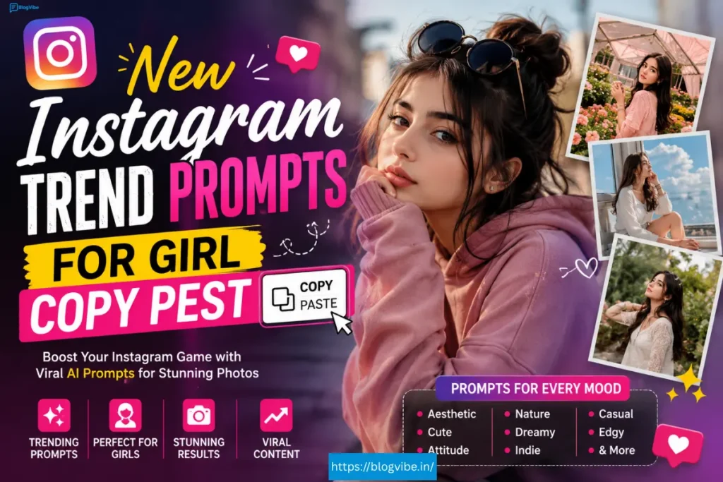 New Instagram Trend Prompts for Girls Copy Paste (2026): Viral AI Photo Prompts
