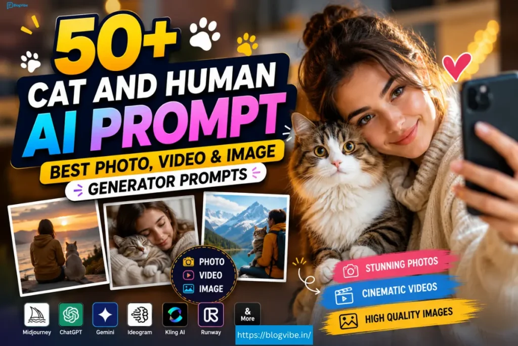 50+ Cat and Human AI Prompt (2026): Best Photo, Video & Image Generator Prompts
