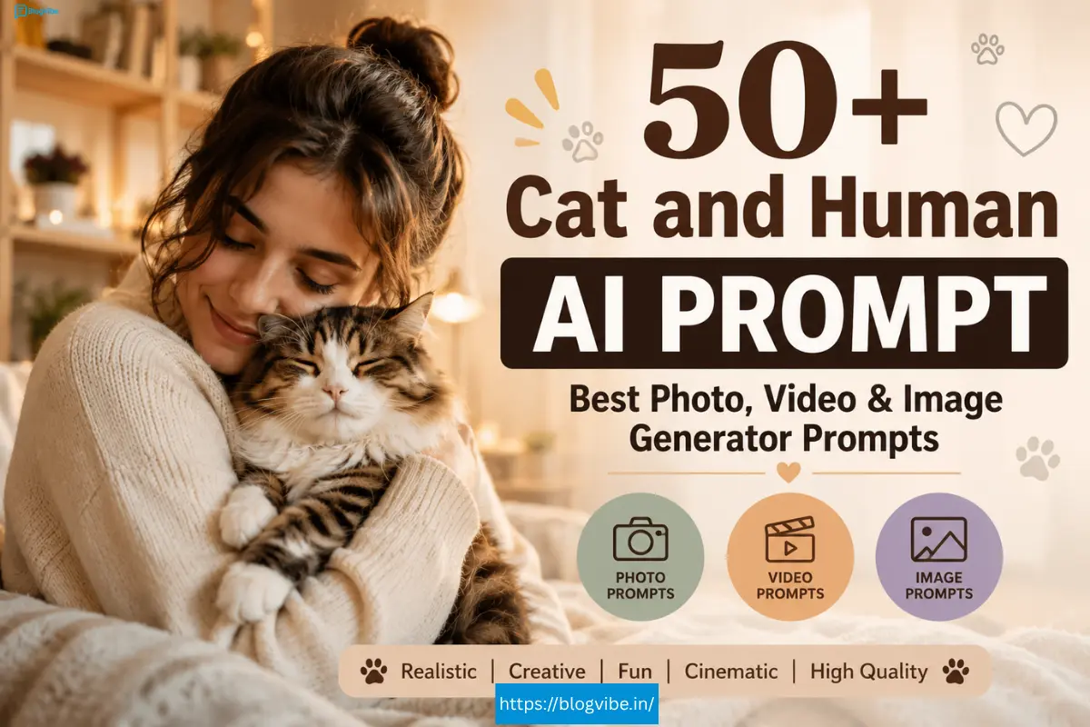 50+ Cat and Human AI Prompt (2026): Best Photo, Video & Image Generator Prompts