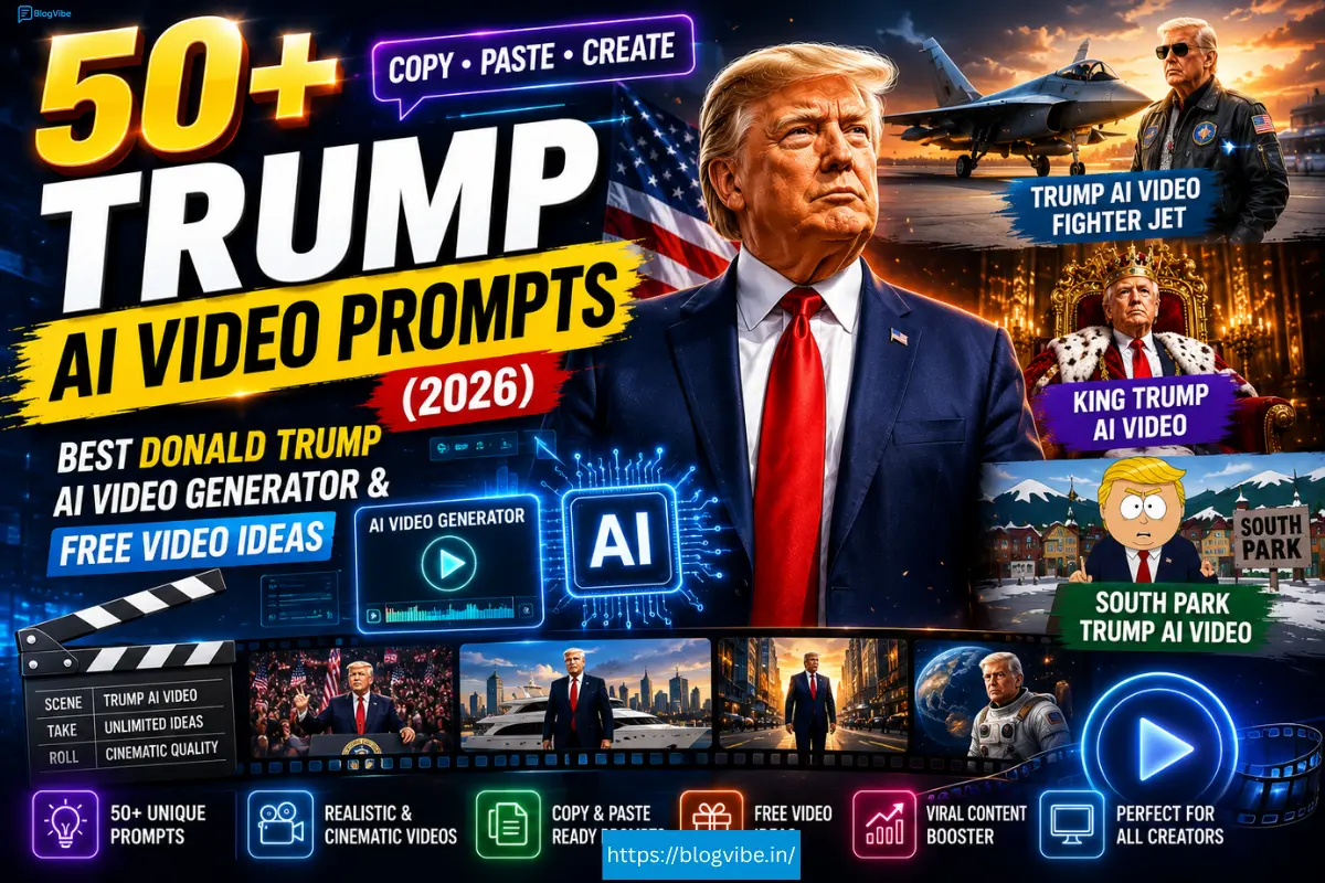 50+ Trump AI Video Prompts copy pest (2026): Best Donald Trump AI Video Generator & Free Video Ideas