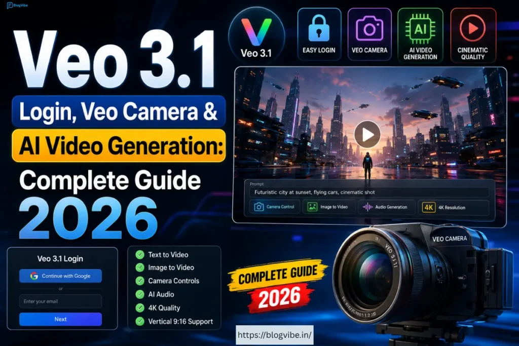 Veo 3.1 Login, Veo Camera & AI Video Generation: Complete Guide 2026