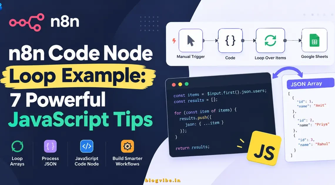 n8n Code node loop example