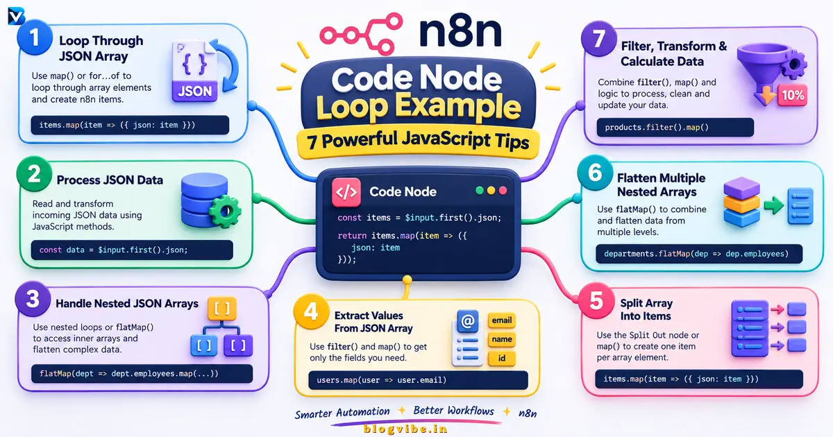 n8n Code node loop example