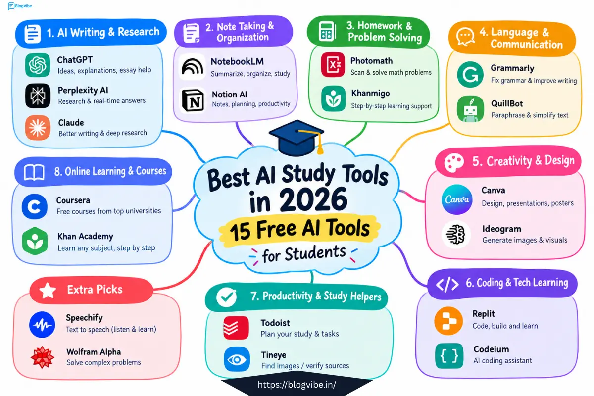 Best AI Study Tools in 2026: 15 Free AI Tools for Students