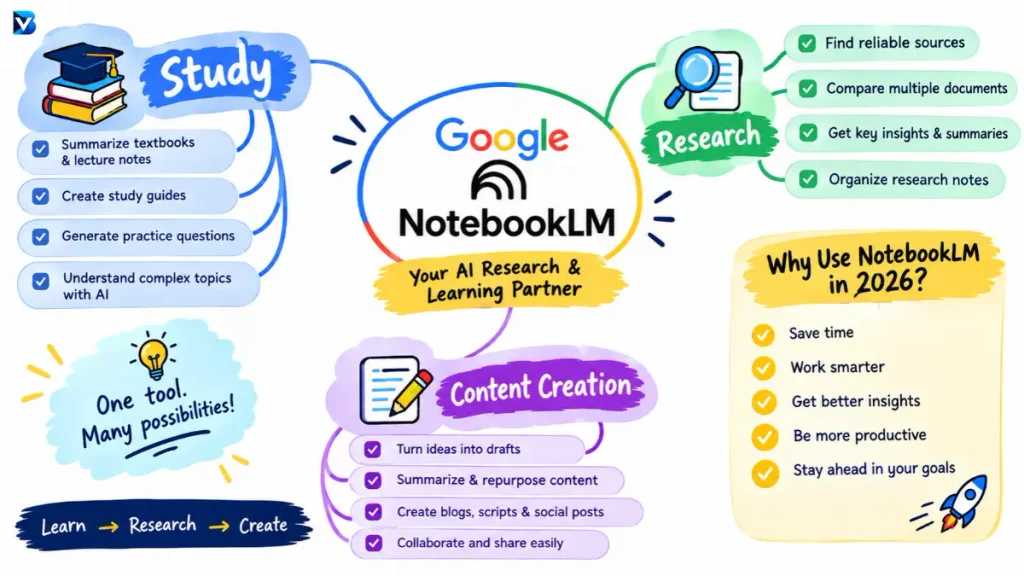 How to Use Google NotebookLM for Study, Research & Content Creation in 2026