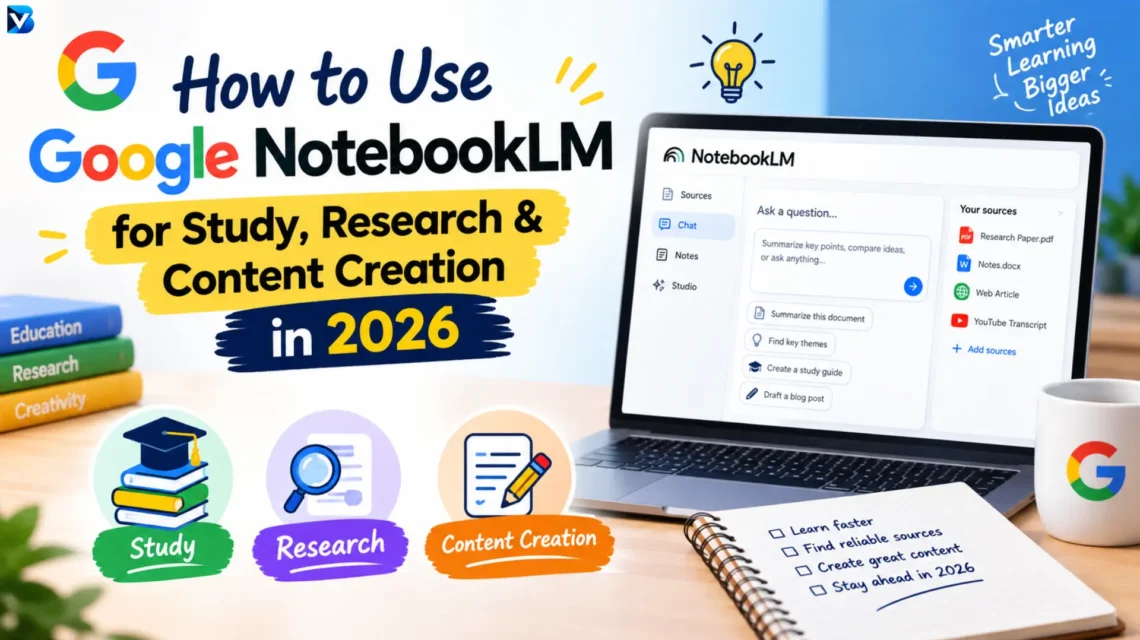 How to Use Google NotebookLM for Study, Research & Content Creation in 2026